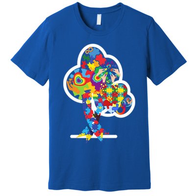 Autism Puzzle Tree Of Life Autism Awareness Month Gift Premium T-Shirt