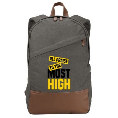 All Praise To The Most High Cotton Canvas Backpack