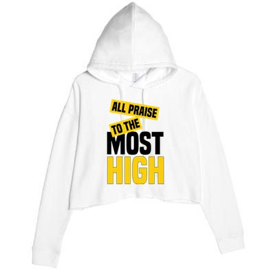 All Praise To The Most High Crop Fleece Hoodie