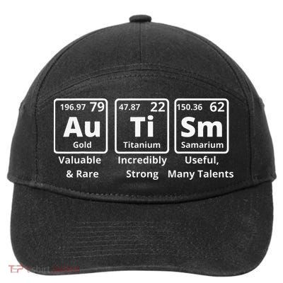 Autism Periodic Table Elements Spelling 7-Panel Snapback Hat