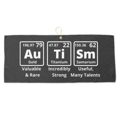 Autism Periodic Table Elements Spelling Large Microfiber Waffle Golf Towel