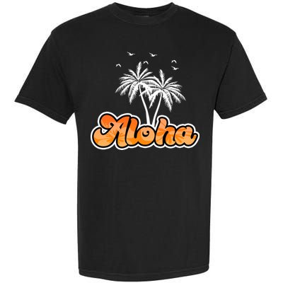 Aloha Palm Trees Hawaii Tropical Garment-Dyed Heavyweight T-Shirt