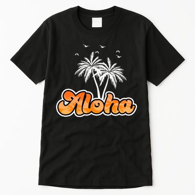 Aloha Palm Trees Hawaii Tropical Tall T-Shirt