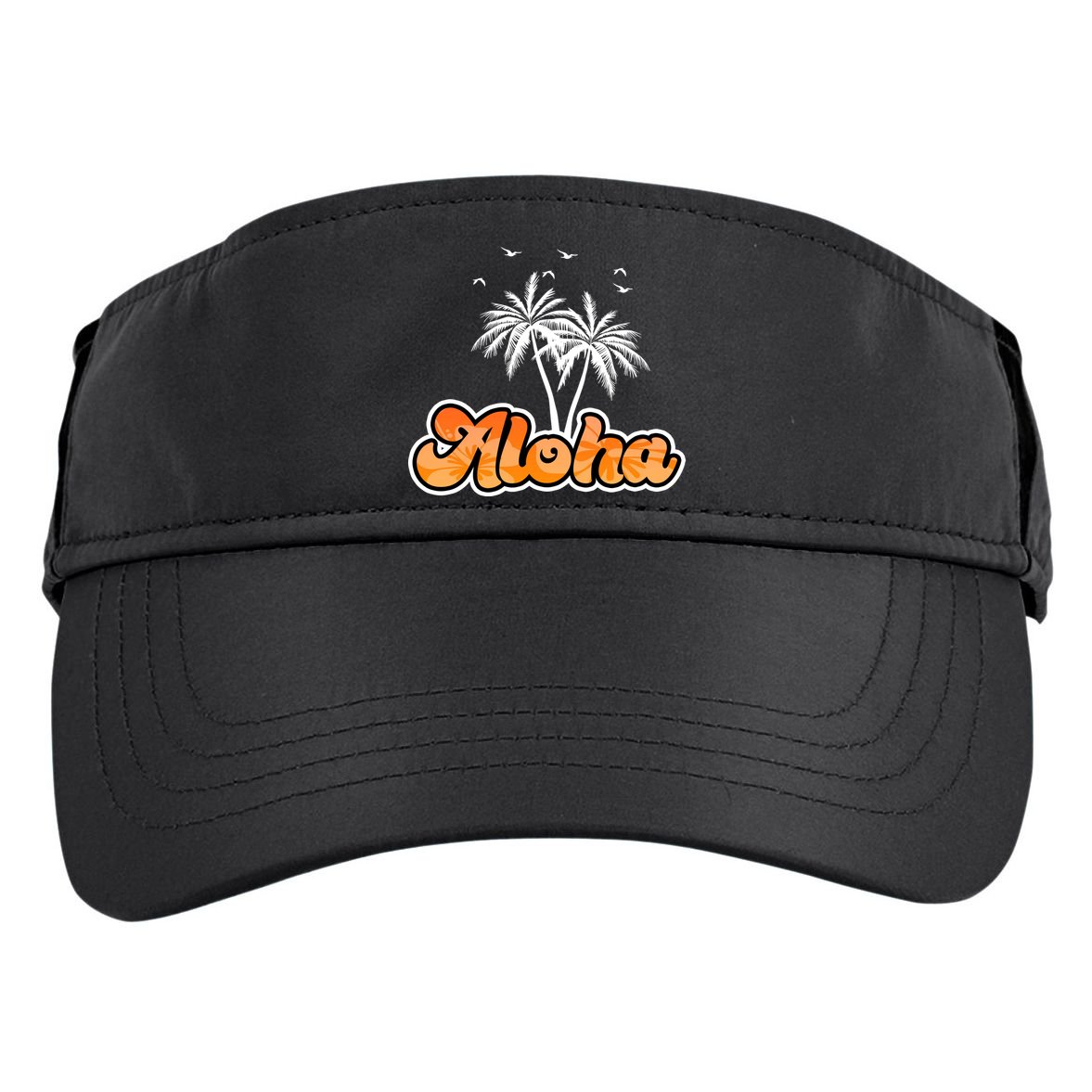 Aloha Palm Trees Hawaii Tropical Adult Drive Performance Visor