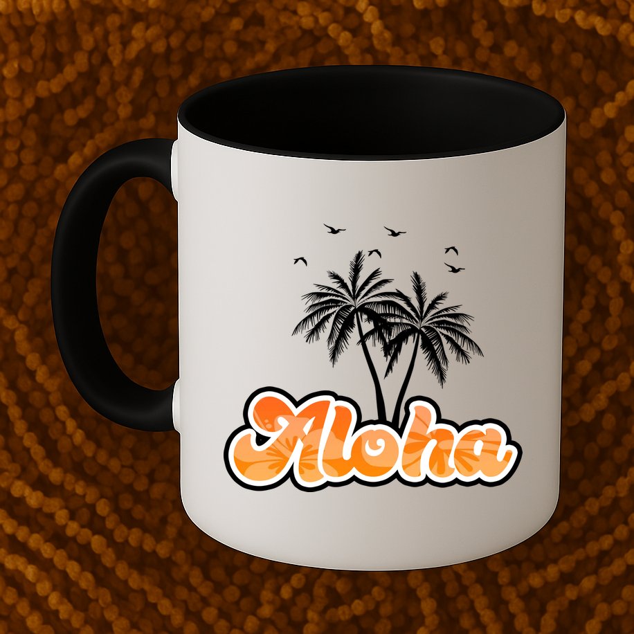 Aloha Palm Trees Hawaii Tropical Mug