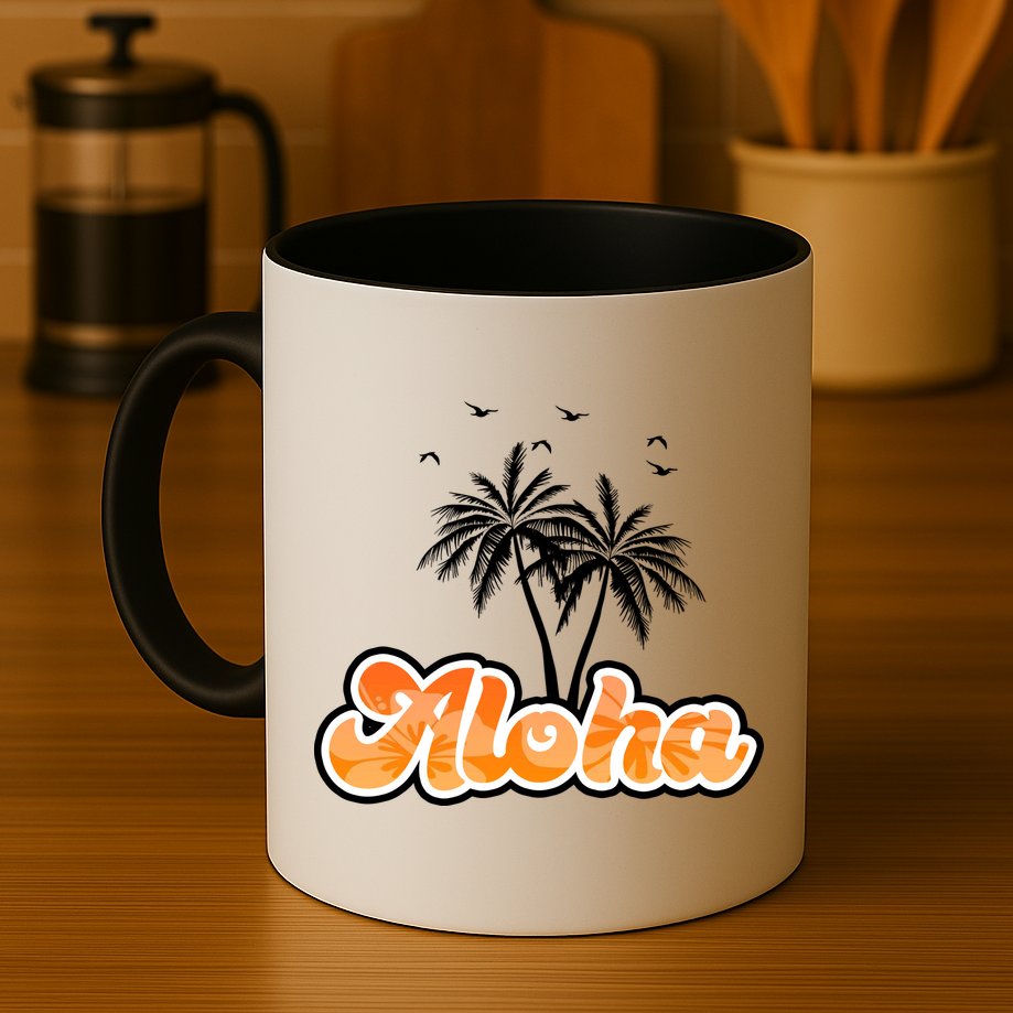 Aloha Palm Trees Hawaii Tropical Mug