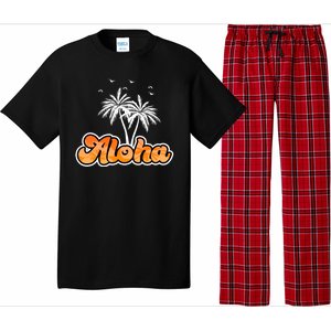 Aloha Palm Trees Hawaii Tropical Pajama Set