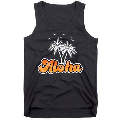 Aloha Palm Trees Hawaii Tropical Tank Top