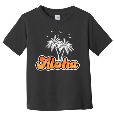 Aloha Palm Trees Hawaii Tropical Toddler T-Shirt