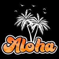 Aloha Palm Trees Hawaii Tropical Visor