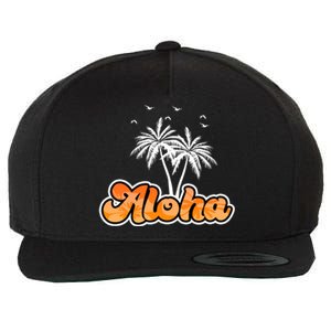 Aloha Palm Trees Hawaii Tropical Wool Snapback Cap