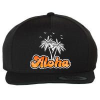 Aloha Palm Trees Hawaii Tropical Wool Snapback Cap