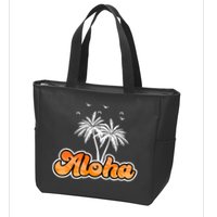 Aloha Palm Trees Hawaii Tropical Zip Tote Bag