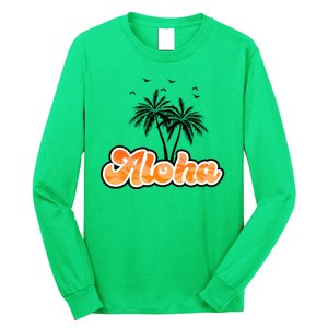 Aloha Palm Trees Hawaii Tropical Long Sleeve Shirt