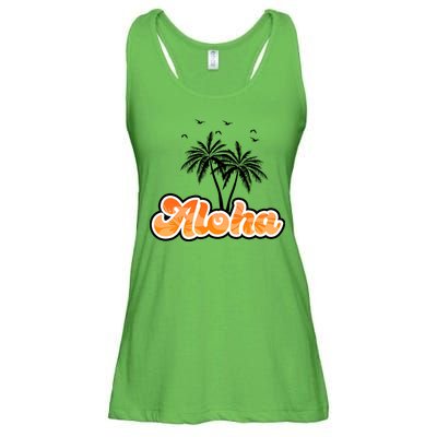 Aloha Palm Trees Hawaii Tropical Ladies Essential Flowy Tank