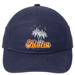 Aloha Palm Trees Hawaii Tropical 7-Panel Snapback Hat