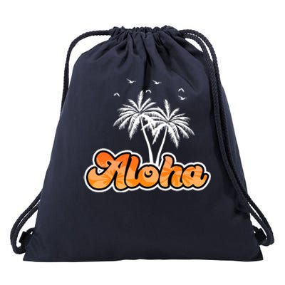 Aloha Palm Trees Hawaii Tropical Drawstring Bag