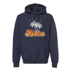 Aloha Palm Trees Hawaii Tropical Premium Hoodie