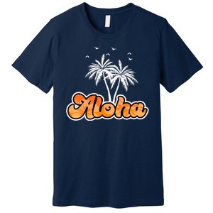 Aloha Palm Trees Hawaii Tropical Premium T-Shirt