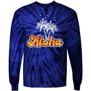 Aloha Palm Trees Hawaii Tropical Tie-Dye Long Sleeve Shirt