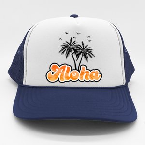 Aloha Palm Trees Hawaii Tropical Trucker Hat