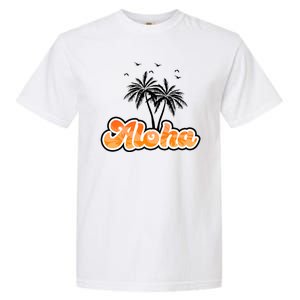 Aloha Palm Trees Hawaii Tropical Garment-Dyed Heavyweight T-Shirt