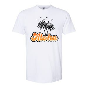 Aloha Palm Trees Hawaii Tropical Softstyle CVC T-Shirt