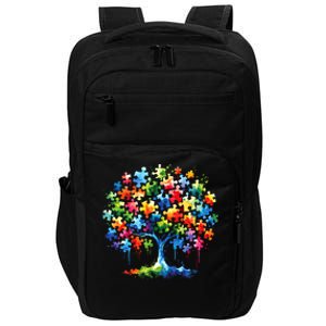 Autism Puzzles Tree Autism Awareness Autistic Support Cute Gift Impact Tech Backpack