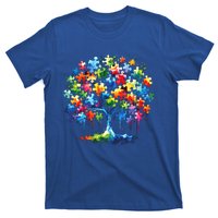 Autism Puzzles Tree Autism Awareness Autistic Support Cute Gift T-Shirt