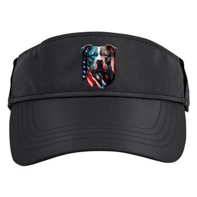 American Pitbull Terrier USA Flag Patriotic Dog Adult Drive Performance Visor