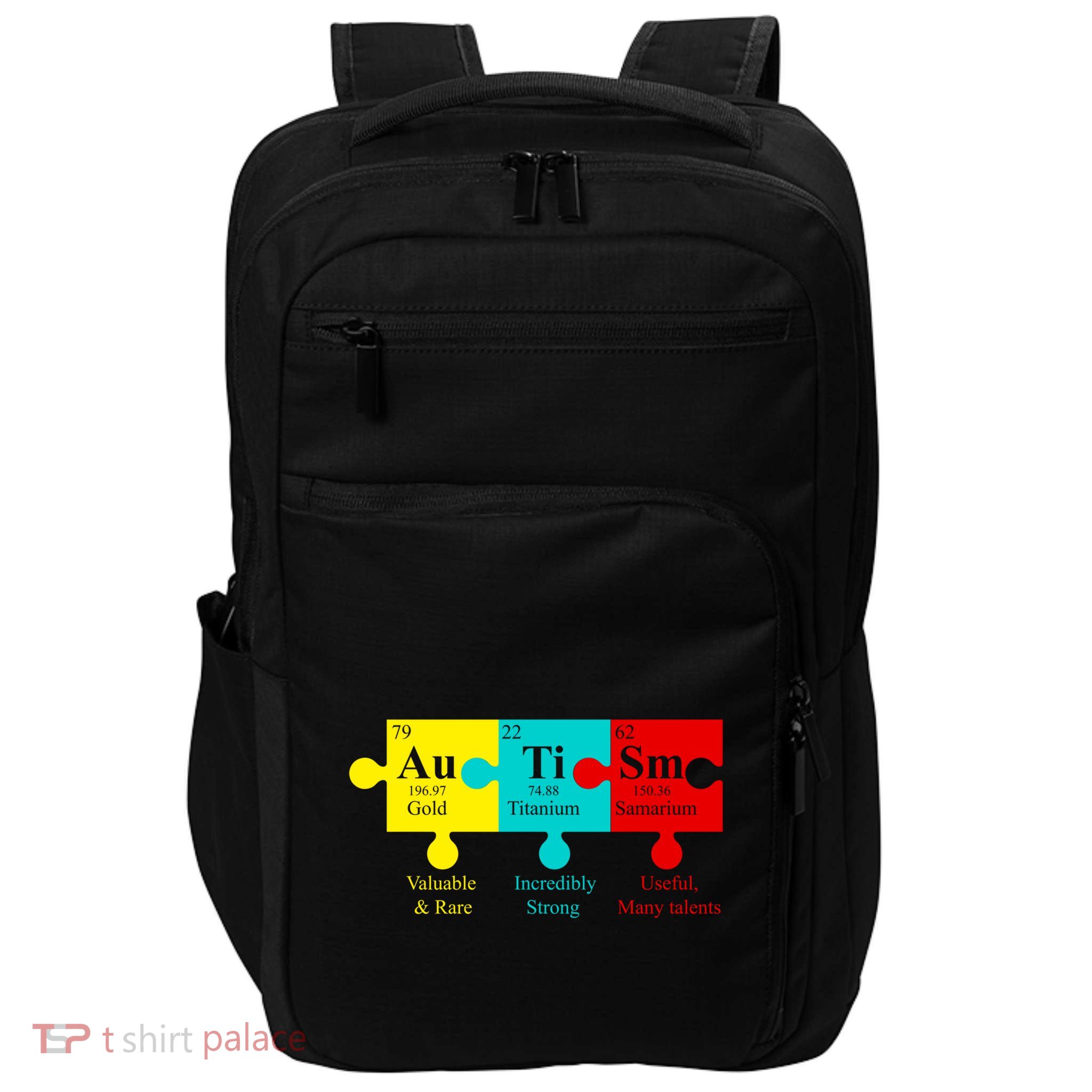 Autism Periodic Table Elets Autist Gift Impact Tech Backpack