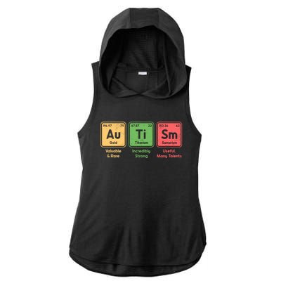 Autism Periodic Table Elets Spelling Autistic Gift Ladies PosiCharge Tri-Blend Wicking Draft Hoodie Tank