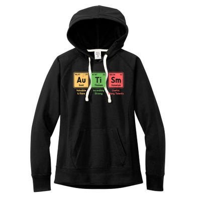 Autism Periodic Table Elets Spelling Autistic Gift Women's Fleece Hoodie