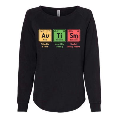 Autism Periodic Table Elets Spelling Autistic Gift Womens California Wash Sweatshirt