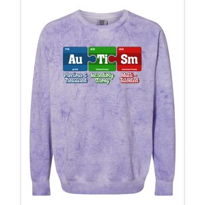 Autism Periodic Table Gift Autism Awareness Month Cute Gift Colorblast Crewneck Sweatshirt