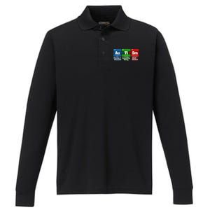 Autism Periodic Table Gift Autism Awareness Month Cute Gift Performance Long Sleeve Polo