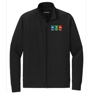 Autism Periodic Table Gift Autism Awareness Month Cute Gift Stretch Full-Zip Cadet Jacket