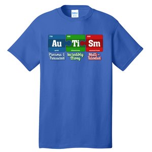 Autism Periodic Table Gift Autism Awareness Month Cute Gift Tall T-Shirt