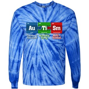 Autism Periodic Table Gift Autism Awareness Month Cute Gift Tie-Dye Long Sleeve Shirt