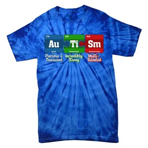 Autism Periodic Table Gift Autism Awareness Month Cute Gift Tie-Dye T-Shirt