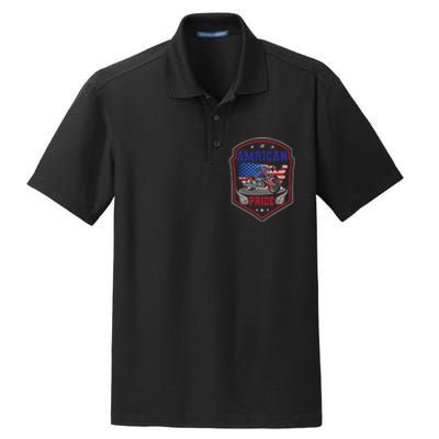 Amrican Pride T Dry Zone Grid Polo