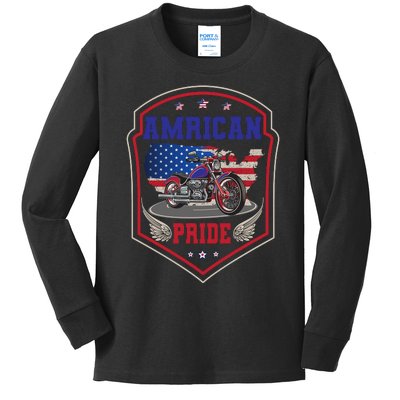 Amrican Pride T Kids Long Sleeve Shirt