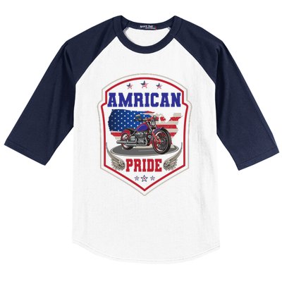 Amrican Pride T Baseball Sleeve Shirt