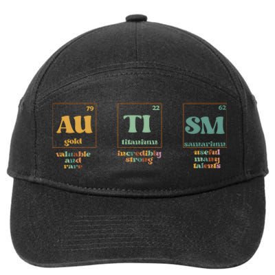 Autism Periodic Table Special Education Teacher 7-Panel Snapback Hat