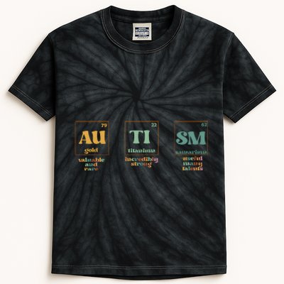 Autism Periodic Table Special Education Teacher Kids Tie-Dye T-Shirt