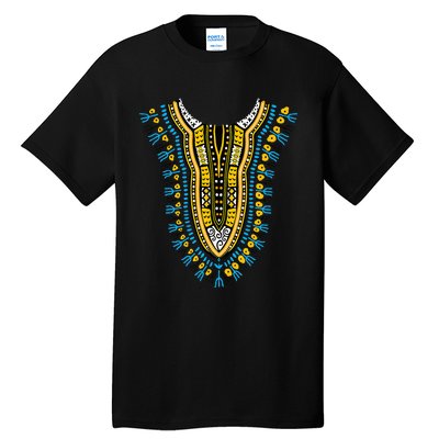 African Print Traditional Tribal Pride Dashiki Attire Kente Tall T-Shirt