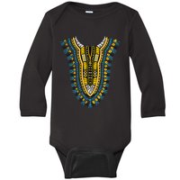 African Print Traditional Tribal Pride Dashiki Attire Kente Baby Long Sleeve Bodysuit