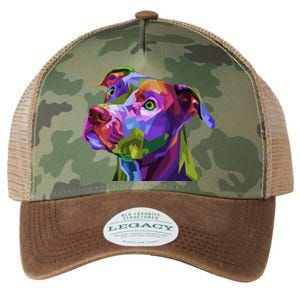 American Pitbull Terrier Pop Art Portrait For Dog Owners Gift Legacy Tie Dye Trucker Hat