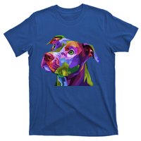 American Pitbull Terrier Pop Art Portrait For Dog Owners Gift T-Shirt