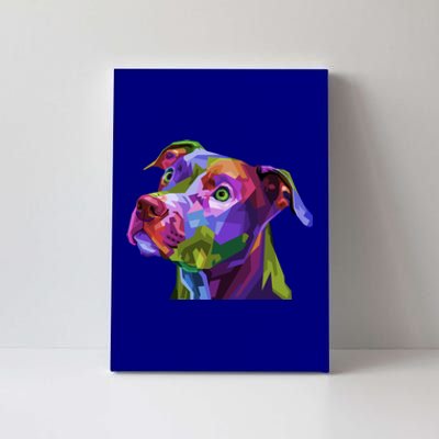 American Pitbull Terrier Pop Art Portrait For Dog Owners Gift Canvas